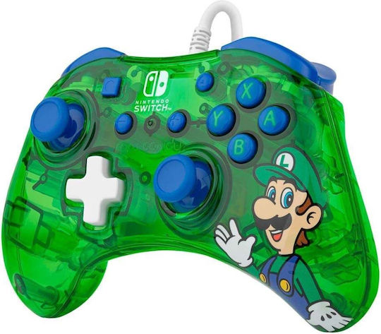 PDP Rock Candy Wired Gamepad for Switch Luigi Lime Green/Blue