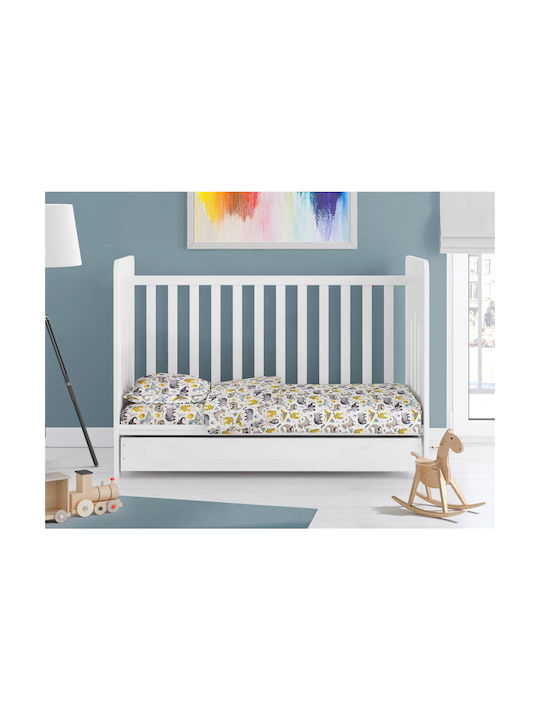 Dimcol Dino Set Baby Bettwäsche Für Krippe Baumwolle 516 120x160cm 3Stück