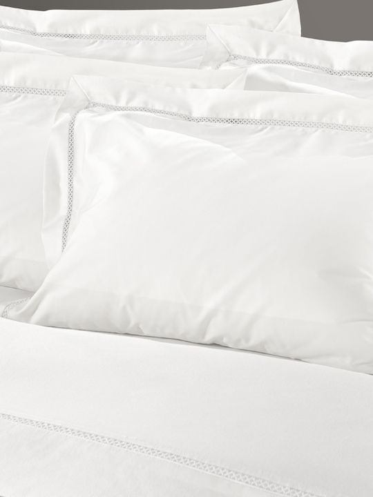 Guy Laroche Blend Σετ Νυφικά Σεντόνια King Size 4τμχ White 270x280cm