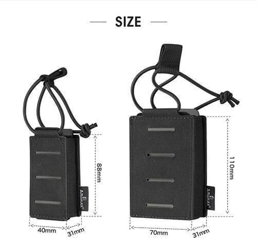 Amomax Universal Fabric Cazul de centură Încărcător Negru