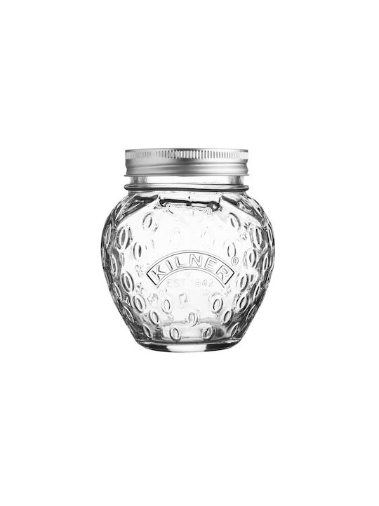 KIlner Kilner Strawberry Fruit Βάζο Γενικής Χρήσης με Αεροστεγές Καπάκι Γυάλινο Διάφανο 400ml 1τμχ