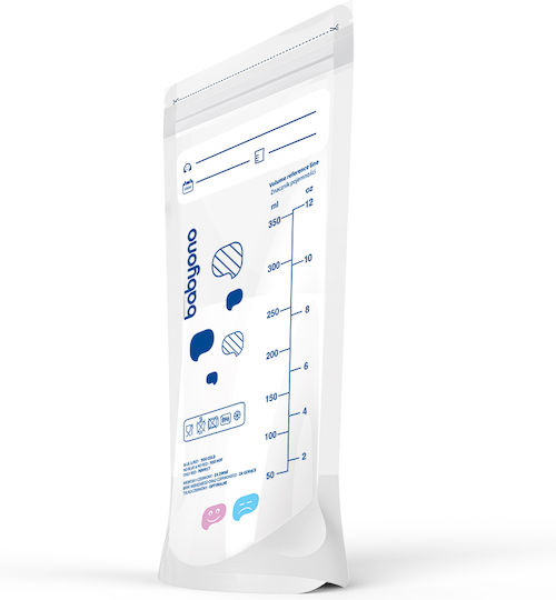 Babyono Natural Nursing Breast Milk Storage Bags 23x11cm 350ml 30 Pieces