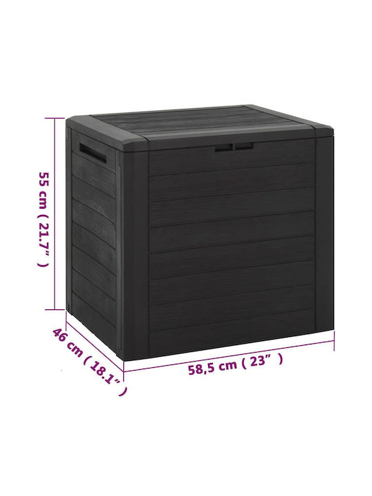 vidaXL Outdoor Storage Box 140lt Brown L58.5xW46xH55cm