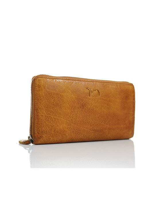 Trip Camel Wallet Made of Genuine Vintage Soft Leather (511 Camel)