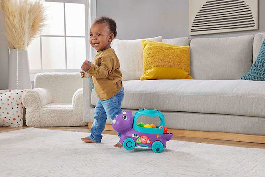 Mattel Дърпаща играчка Poppin Triceratops с музика и звуци за 12++ месеца