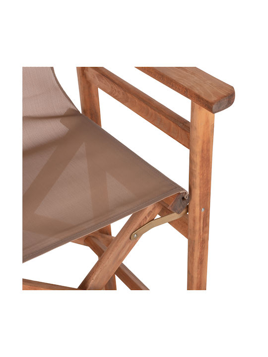 Wooden Outdoor Stool Limnos Walnut / Mocha 58x58x118cm