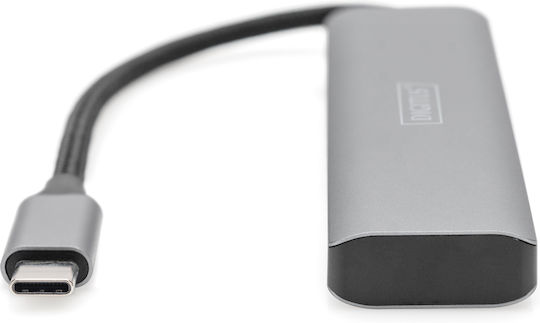 Digitus 4-Port USB 3.1 Hub with USB-C Connection Gray