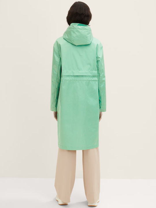 Tom Tailor Women's Midi Gabardine with Buttons Green