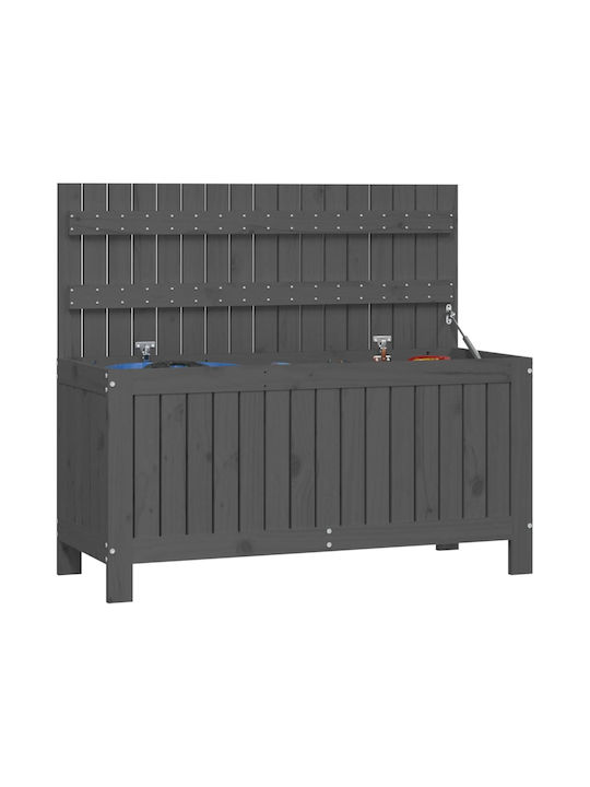 vidaXL Wooden Decorative Trunk Grey 108x42.5x54cm