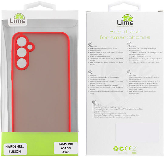 Lime Fusion Umschlag Rückseite Kunststoff Rot (Galaxy A54)