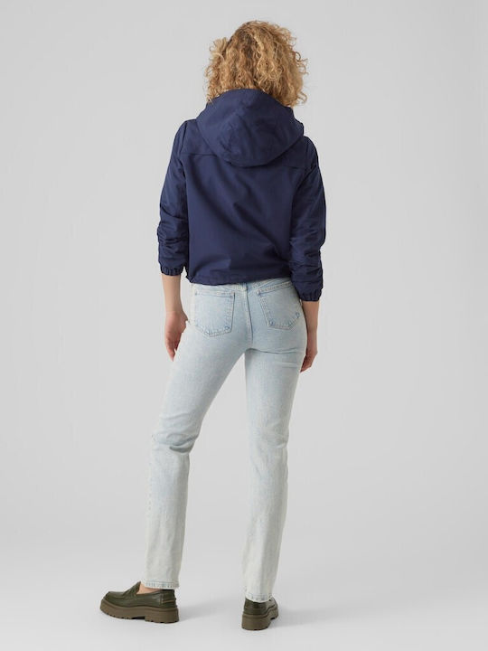 Vero Moda 10278214 Women's Short Lifestyle Jacket for Spring or Autumn Navy Blue