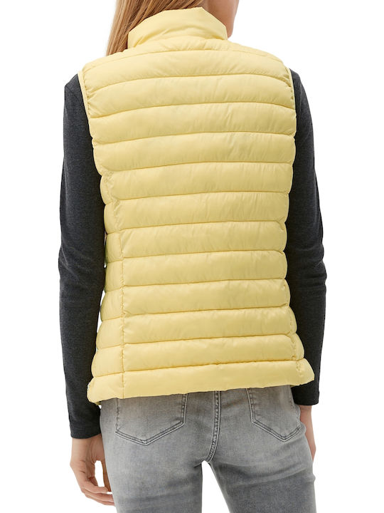 S.Oliver Women's Short Puffer Jacket for Spring or Autumn Yellow