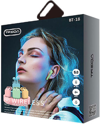 Treqa BT-18 Earbud Bluetooth Handsfree Headphone Blue