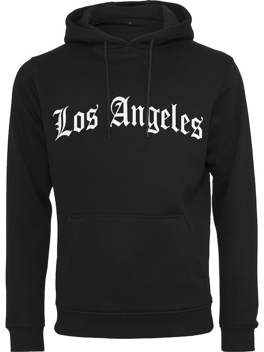 Los Angeles Wording Φούτερ με Κουκούλα Μαύρο