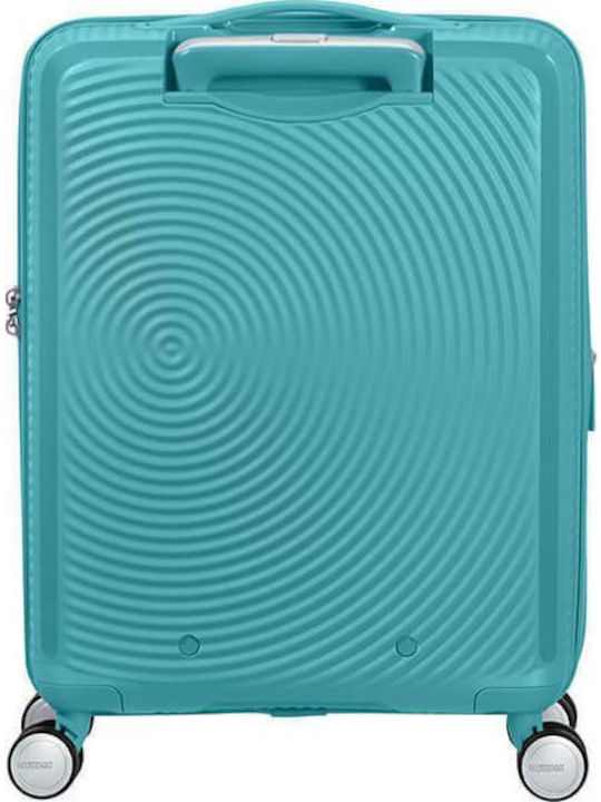 American Tourister Soundbox Spinner Cabin Hard Turquoise Suitcase Tonic With 4 Wheels Height 55cm