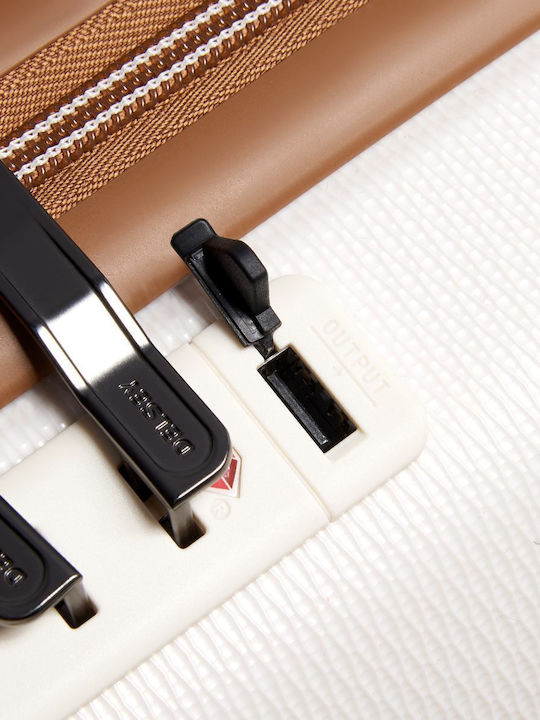 Delsey Chatelet Air 2.0 Slim Βαλίτσα Ταξιδίου Καμπίνας Σκληρή Μπεζ με 4 Ρόδες Ύψους 55εκ.