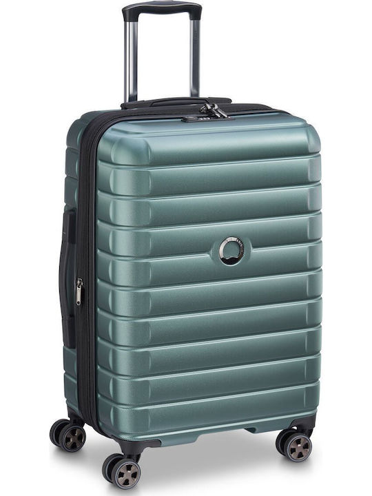 Delsey Shadow Mittlerer Hartschalen-Reisekoffer Grün mit 4 Rädern Höhe 66cm