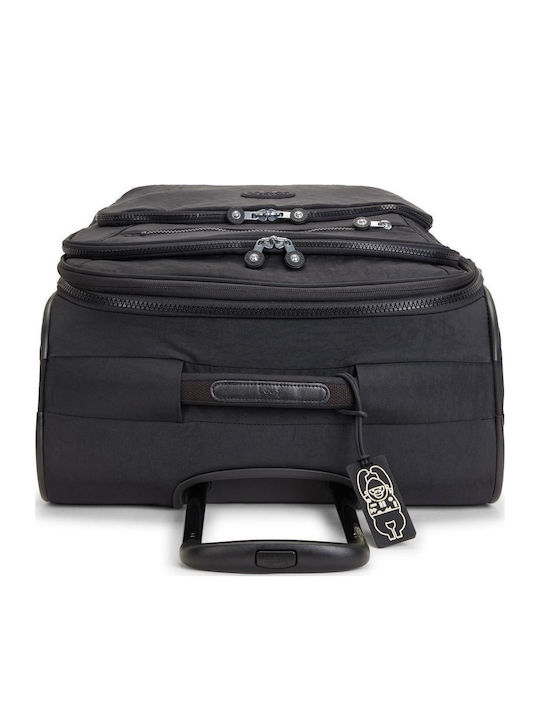 Kipling New Youri Medium Fabric Black Suitcase With 4 Wheels Height 68cm