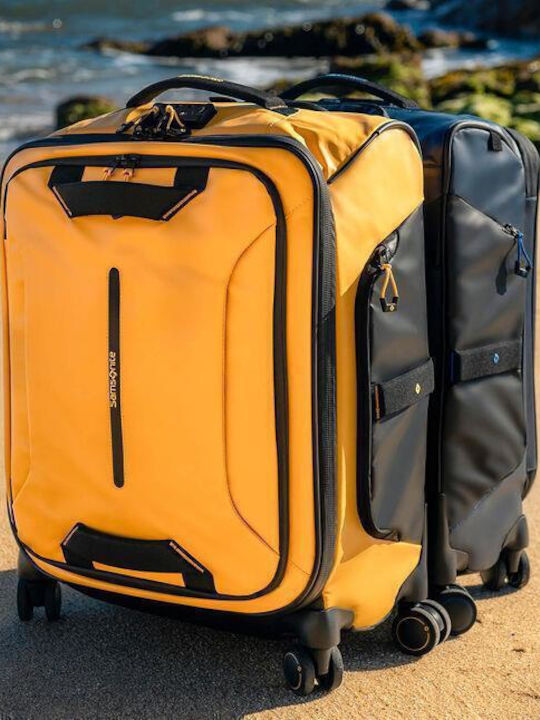 Samsonite Ecodiver Βαλίτσα Ταξιδίου Καμπίνας Υφασμάτινη Κίτρινη με 4 Ρόδες Ύψους 55εκ.
