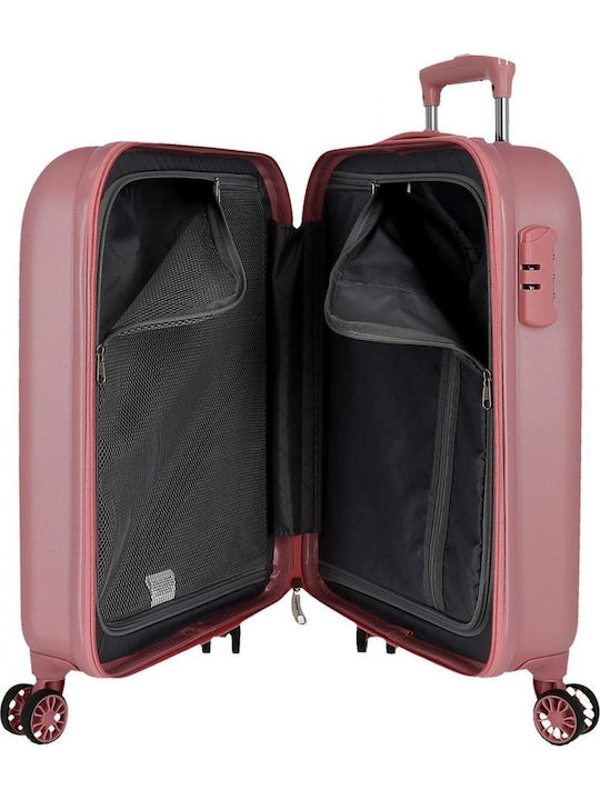 Movom Riga Cabin Hard Pink Suitcase with 4 Wheels Height 55cm