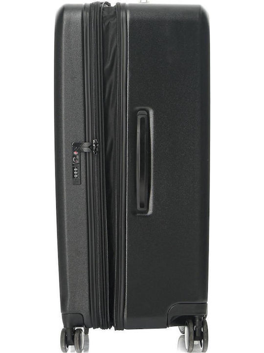 Verage Freeland Großer Reisekoffer Hartschalen Schwarz mit 4 Räder Höhe 75cm