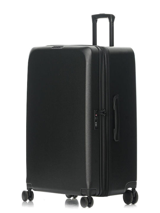 Verage Freeland Großer Reisekoffer Hartschalen Schwarz mit 4 Räder Höhe 75cm
