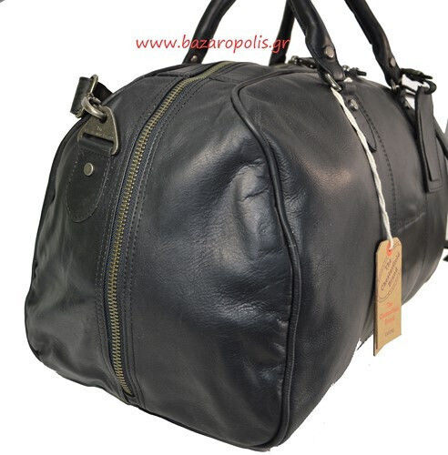 The Chesterfield Brand C20.0004 Σακ Βουαγιάζ 43lt Μαύρο από Δέρμα Μ54xΠ27xΥ28εκ.