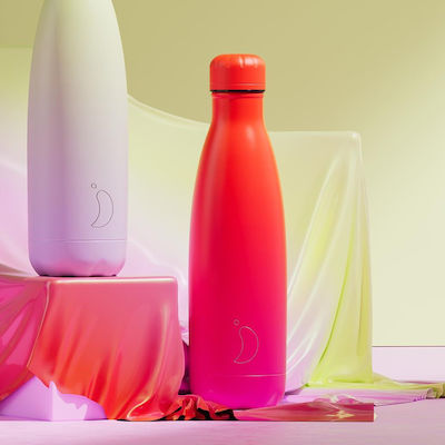 Chilly's Gradient Μπουκάλι Θερμός Hot Pink 500ml