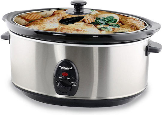 Techwood Slow Cooker 280W με Χωρητικότητα 4.5lt Ασημί