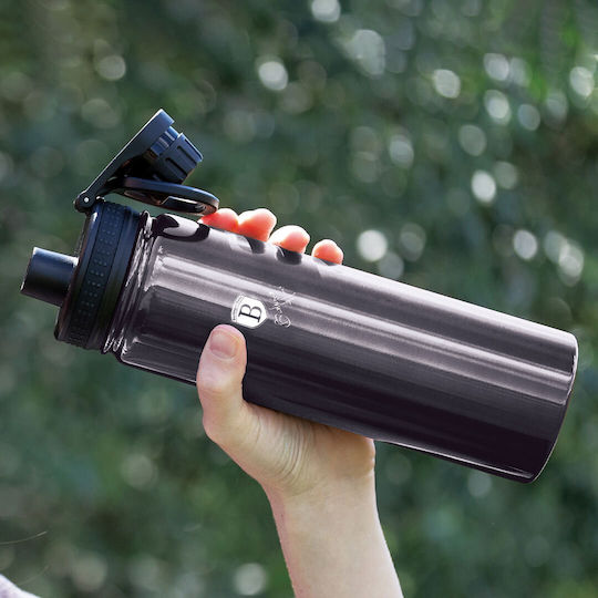 Berlinger Haus Line Carbon Pro Edition Μπουκάλι Θερμός Ανοξείδωτο 540ml Μαύρο με Επιστόμιο