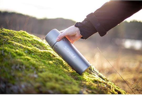 Primus Trailbreak Μπουκάλι Θερμός Ανοξείδωτο 500ml Μαύρο με Καπάκι-Κύπελλο