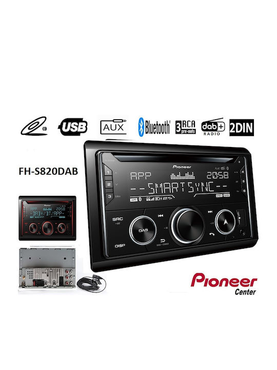 Pioneer Sistem Audio Auto 2 DIN Bluetooth USB AUX Wi-Fi GPS Apple CarPlay Android Auto