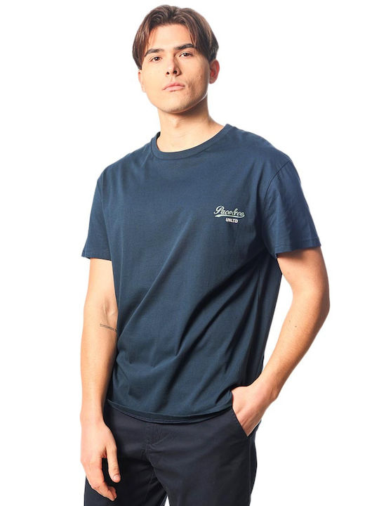 Paco & Co Herren T-Shirt Kurzarm Marineblau