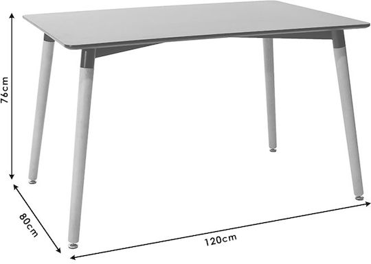 Dining Room Natali / Julita 5pcs Black / Natural 120x80cm