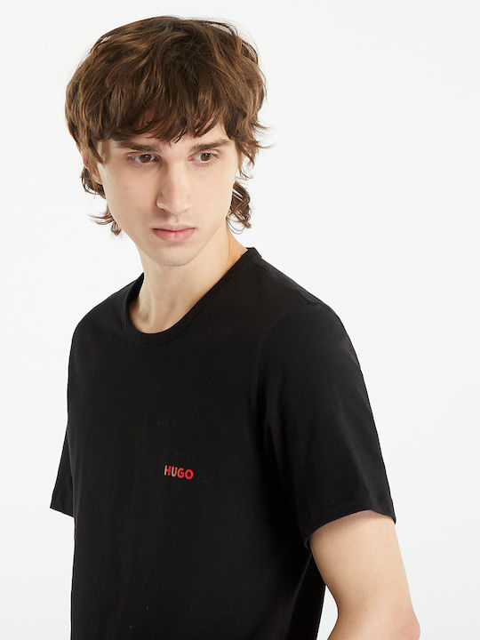 Men's Undershirts Short-sleeved in Black Color 3Pack