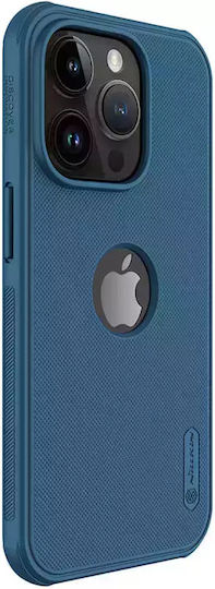 Nillkin Super Frosted Shield Pro Logo Hole Back Cover Plastic Albastru (iPhone 14 Pro)