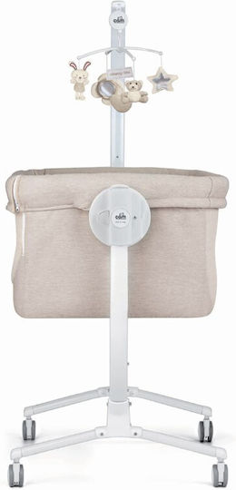 Cam Wiege Cullami mit Matratze, Seitlicher Öffnung und Rädern Gray