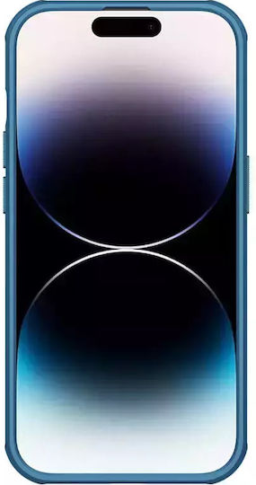 Nillkin Super Frosted Shield Pro Logo Hole Umschlag Rückseite Kunststoff Blau (iPhone 14 Pro Max)