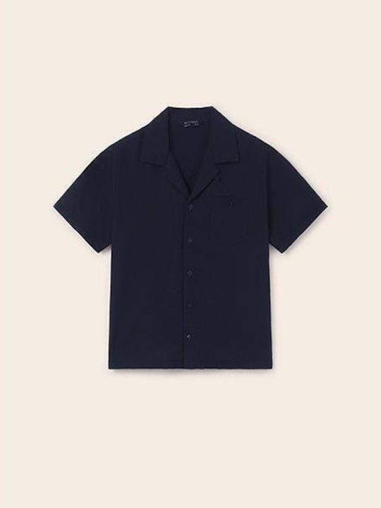 Mayoral Kids One Color Shirt Navy Blue