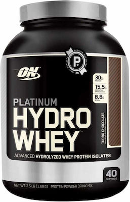 Optimum Nutrition Platinum Hydro Whey Πρωτεΐνη Ορού Γάλακτος Χωρίς Γλουτένη & Λακτόζη με Γεύση Milk Chocolate 1.6kg