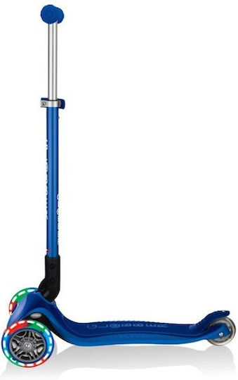 Globber Παιδικό Πατίνι Αναδιπλούμενο Primo Foldable Plus Lights Τρίτροχο για 3+ Ετών Μπλε