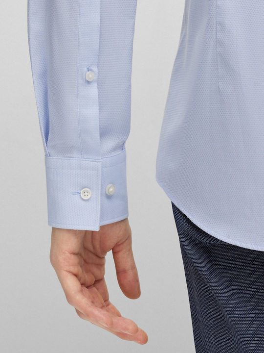 Kason Long-sleeved Cotton Shirt Light Blue