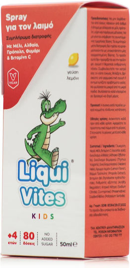 Liqui Vites Spray For Children & Adults Sugar Free & Gluten Free Lemon 50ml