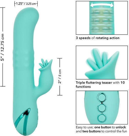 Calexotics Bel Air Bombshell Vibrator Kaninchen 12.75cm Light Green