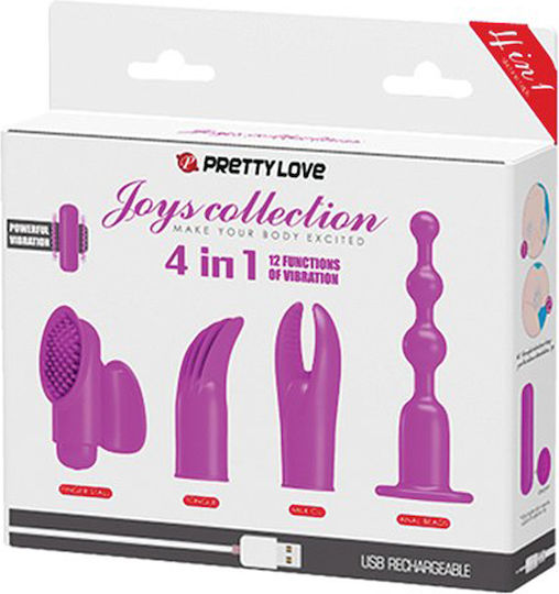 Pretty Love Joy Collection Set cu Capete pentru Vibrator Violet