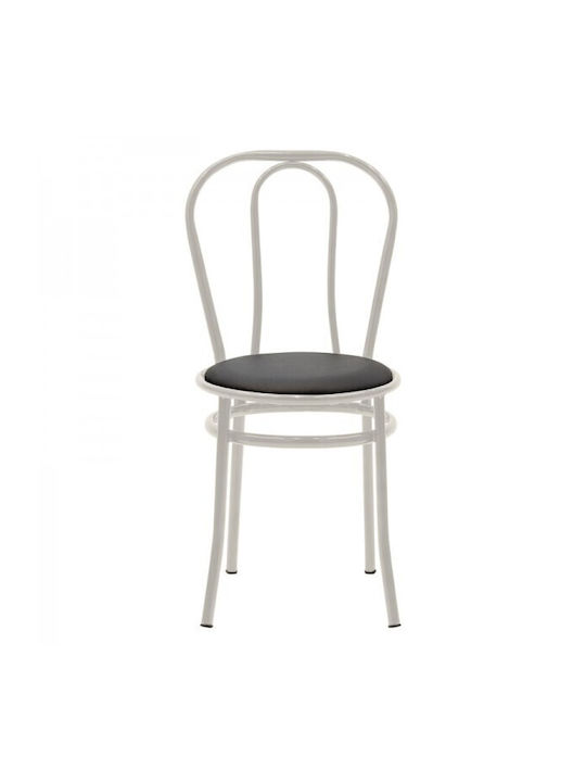 Vienna I Kitchen Metallic Chair Ecru 44x47x85cm