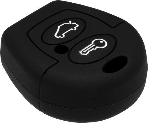 Silicone Car Key Cover Case with 2 Buttons for VW Black 129593