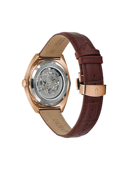 Bulova Watch Automatic with Brown Leather Strap