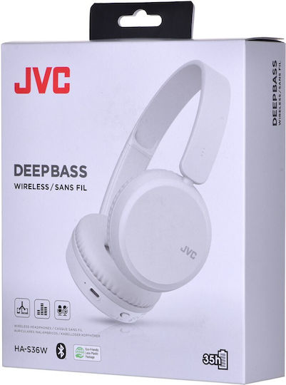 JVC HA-S36WWU Безжични / Жични On Ear Слушалки с 35 часа Работа Бели