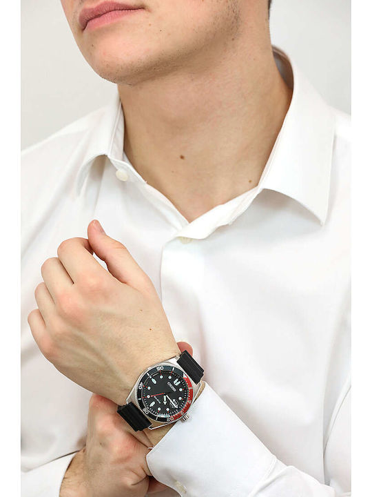 Citizen Мъжки Часовник 43мм Eco - Drive с Черна Каучукова Каишка
